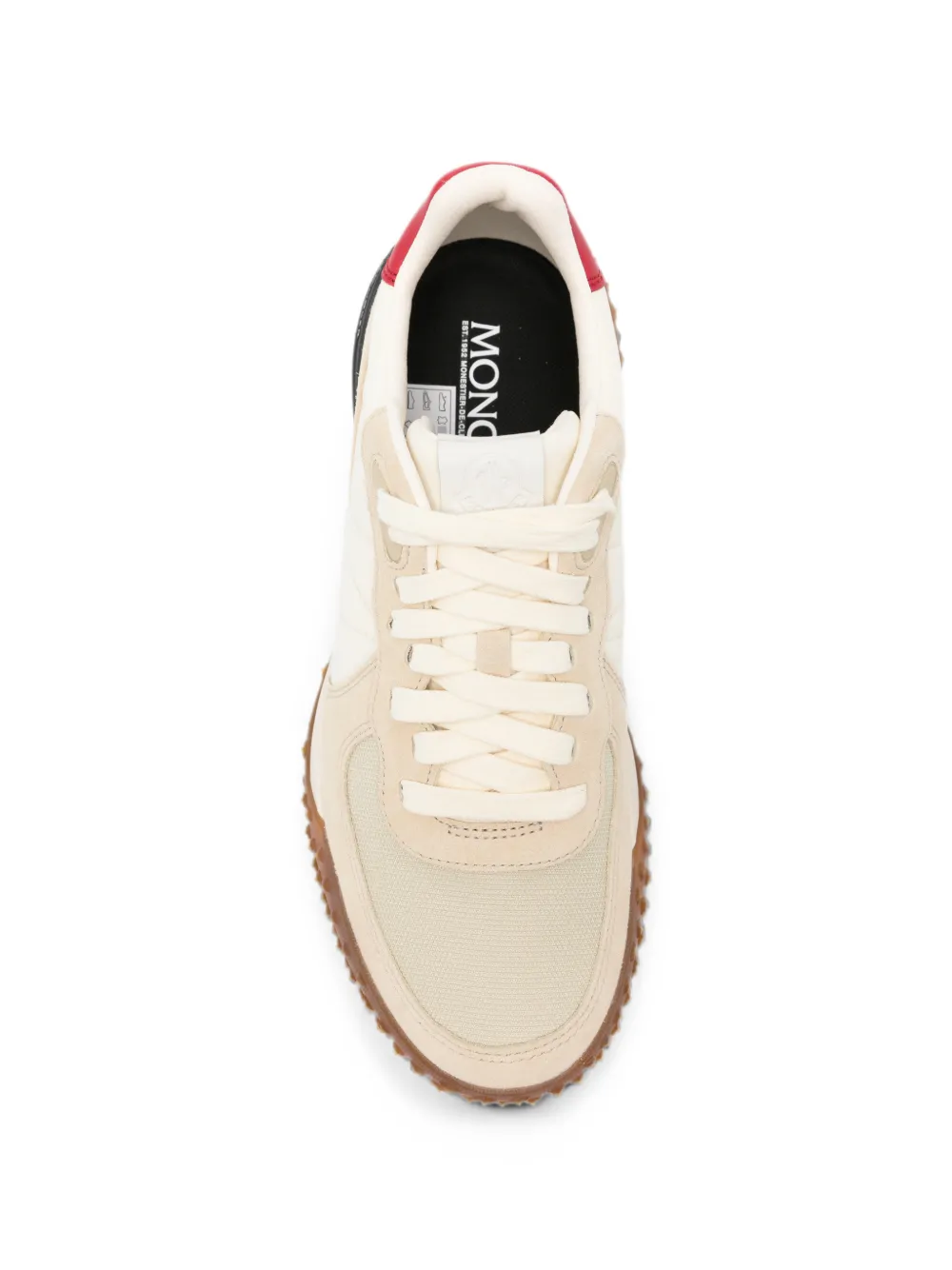 Moncler panelled spiked-sole sneakers Beige