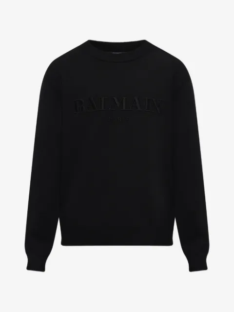 Balmain logo-embroidered sweater