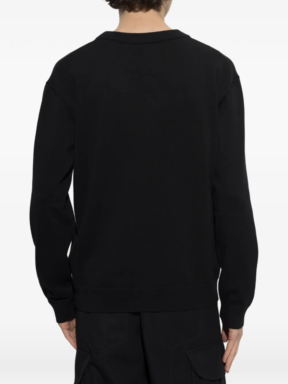 Balmain Trui met geborduurd logo Zwart