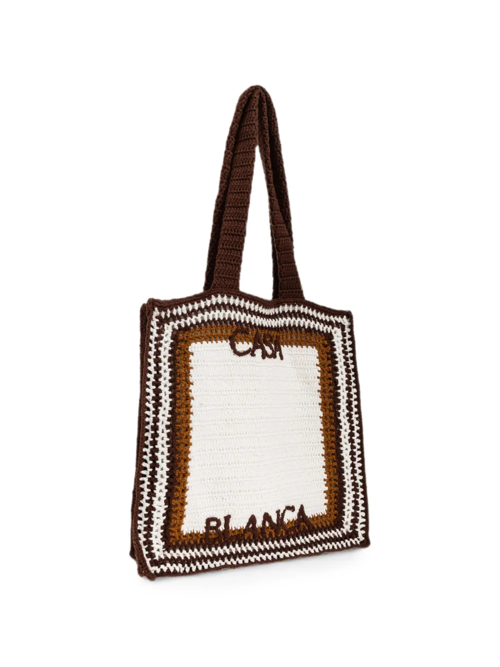 Casablanca Gehaakte shopper Wit