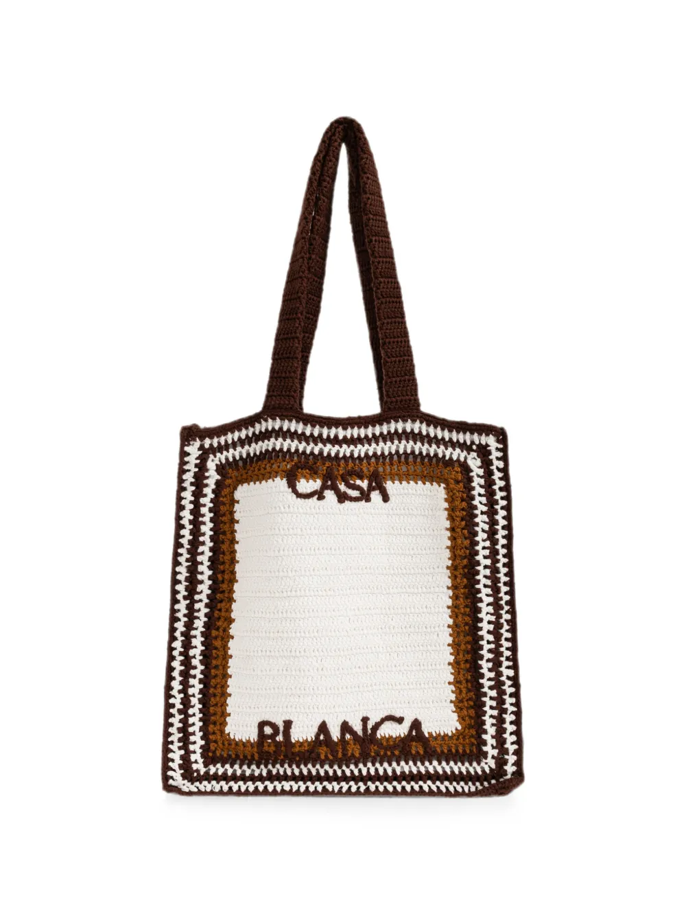 Casablanca Gehaakte shopper Wit