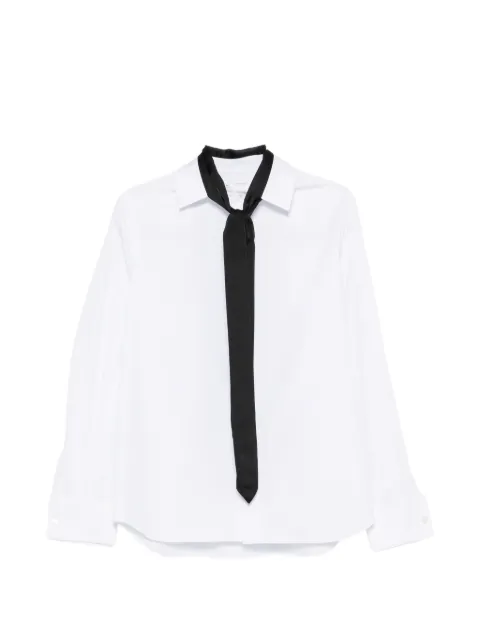 sacai scarf-detail long-sleeve shirt