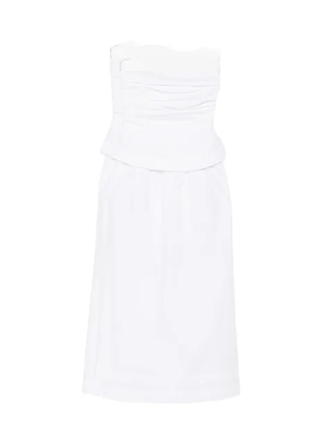Xirena Ciara ruched strapless midi dress