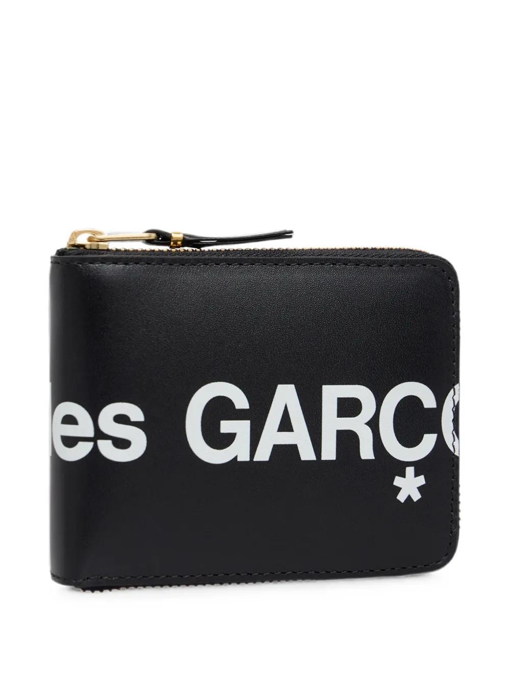 Comme Des Garçons Wallet logo leather wallet - Nero