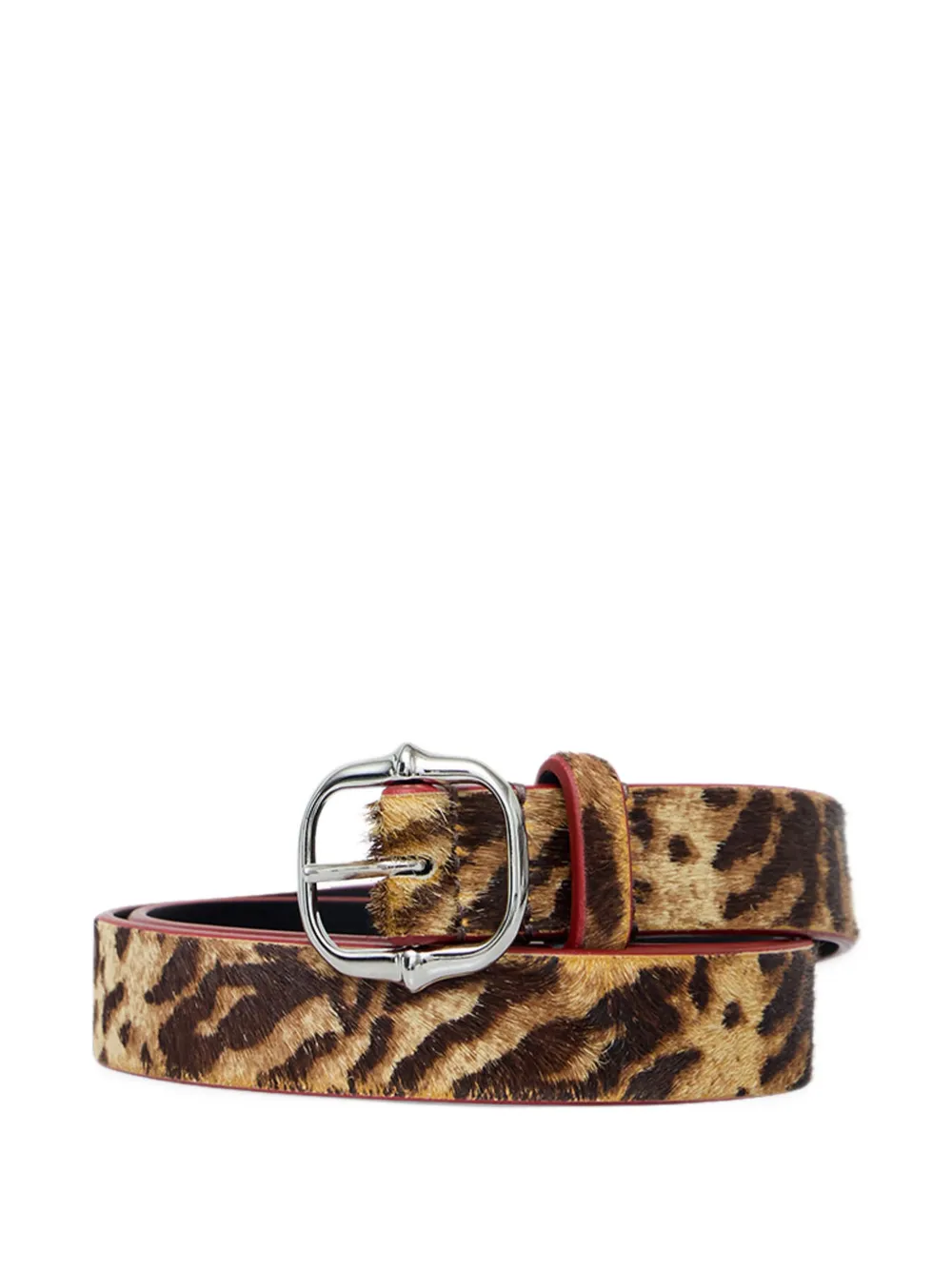 MARANT ÉTOILE leopard-print leather belt - Brown