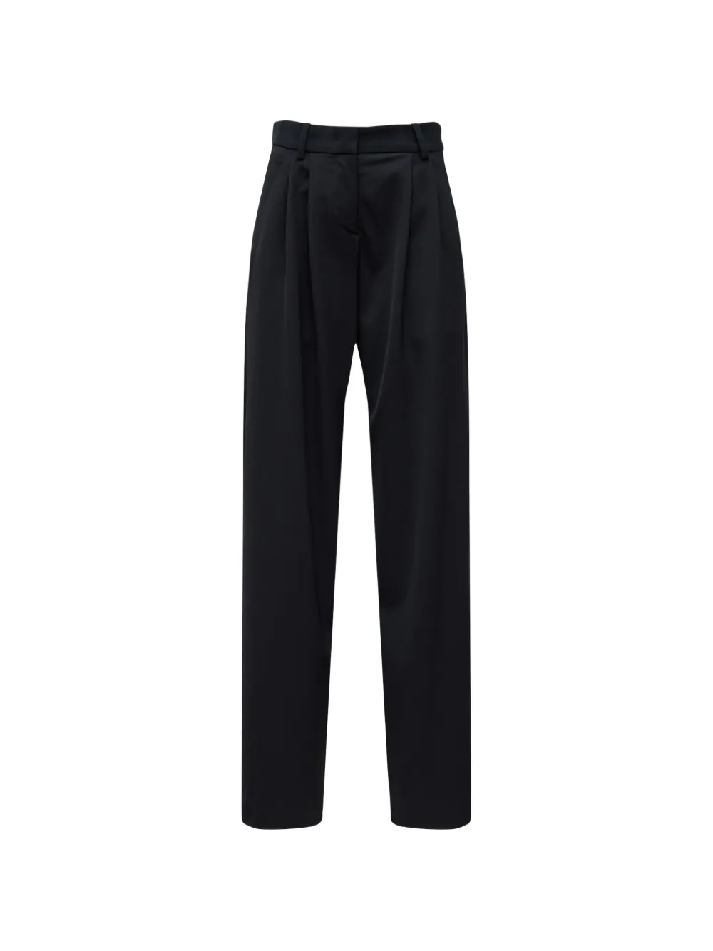 ISABEL MARANT pleated straight-leg trousers Zwart