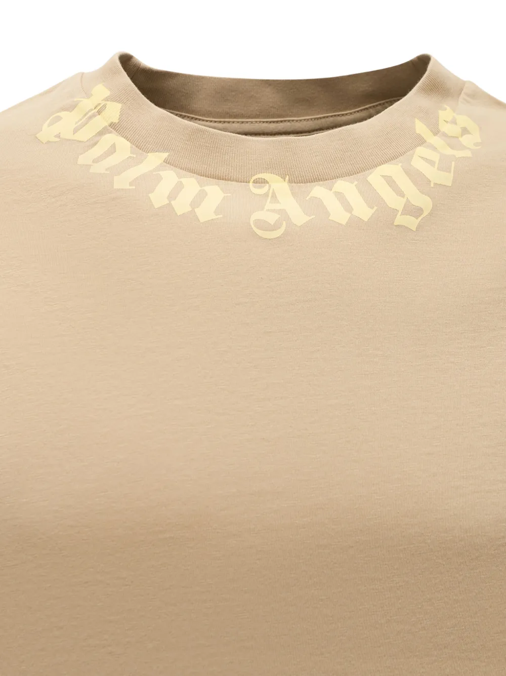 Palm Angels T-shirt met logoprint Beige