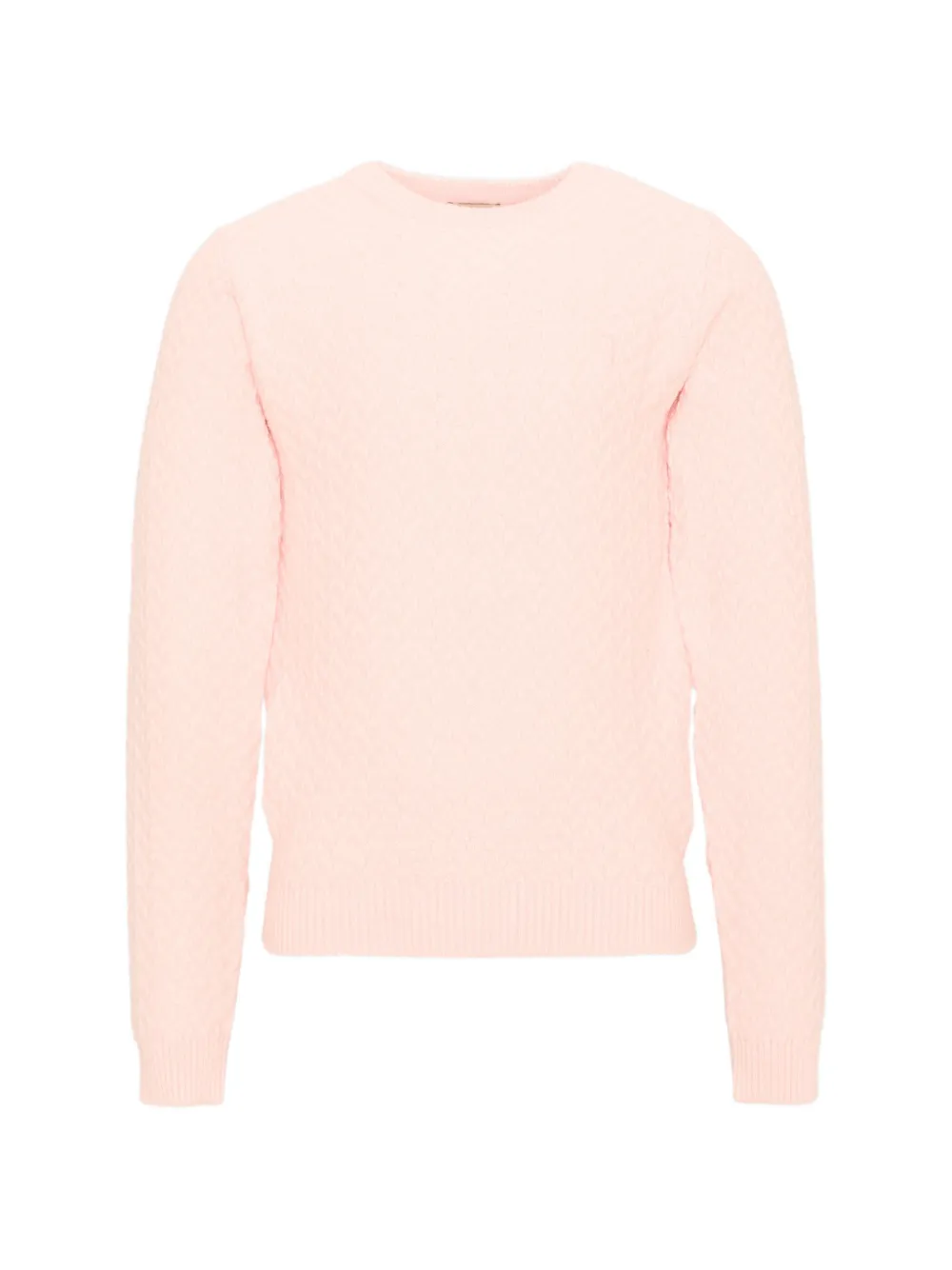 TRUSSARDI JUNIOR cable-knit crew-neck sweater - Rosa