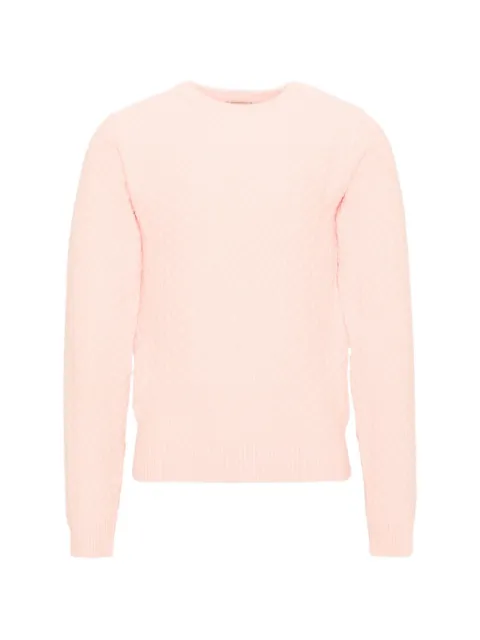 TRUSSARDI JUNIOR cable-knit crew-neck sweater