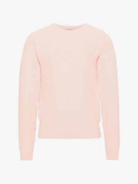 TRUSSARDI JUNIOR cable-knit crew-neck sweater