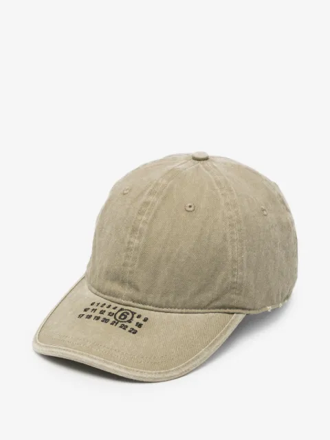 MM6 Maison Margiela logo-embroidered distressed baseball cap