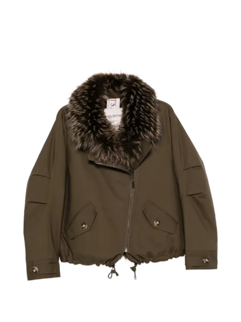 VALENTINI 1972 faux-fur trim drawstring coat