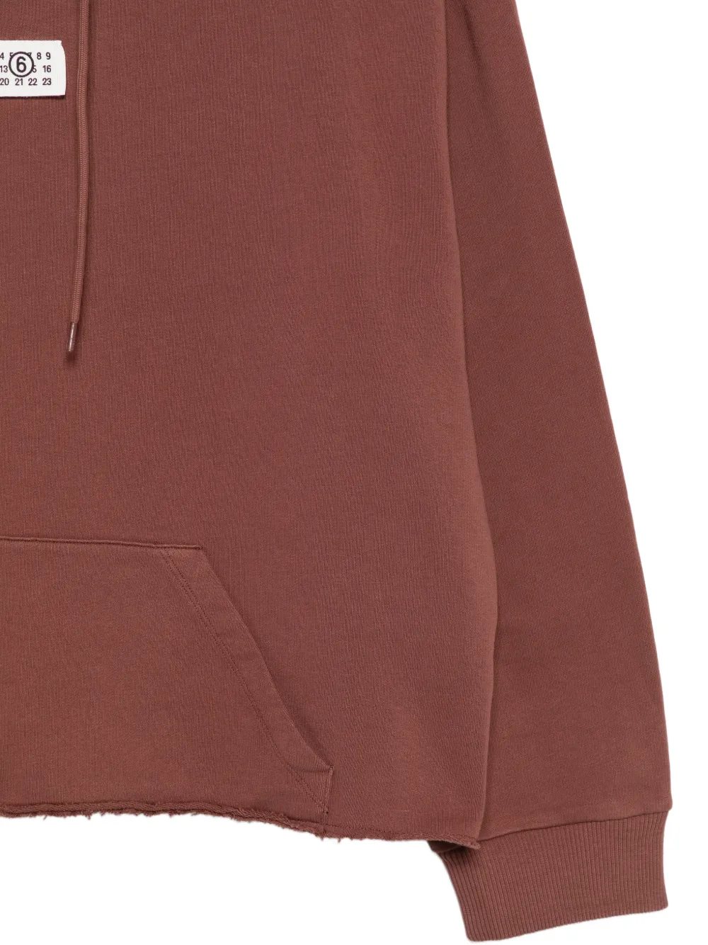 MM6 Maison Margiela Hoodie met logopatch Bruin