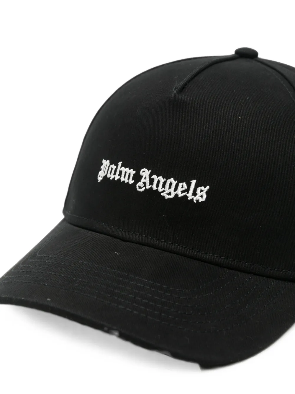 Palm Angels logo-embroidered baseball cap Zwart