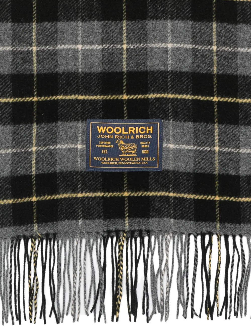 Woolrich Geruite sjaal Grijs