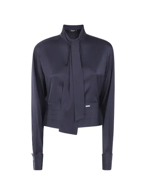 DSQUARED2 tie-neck pleated-waist shirt