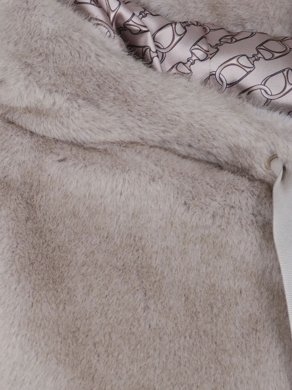 Herno Jack van imitatiebont met capuchon Beige