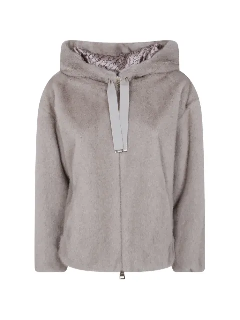 Herno hooded faux-fur jacket