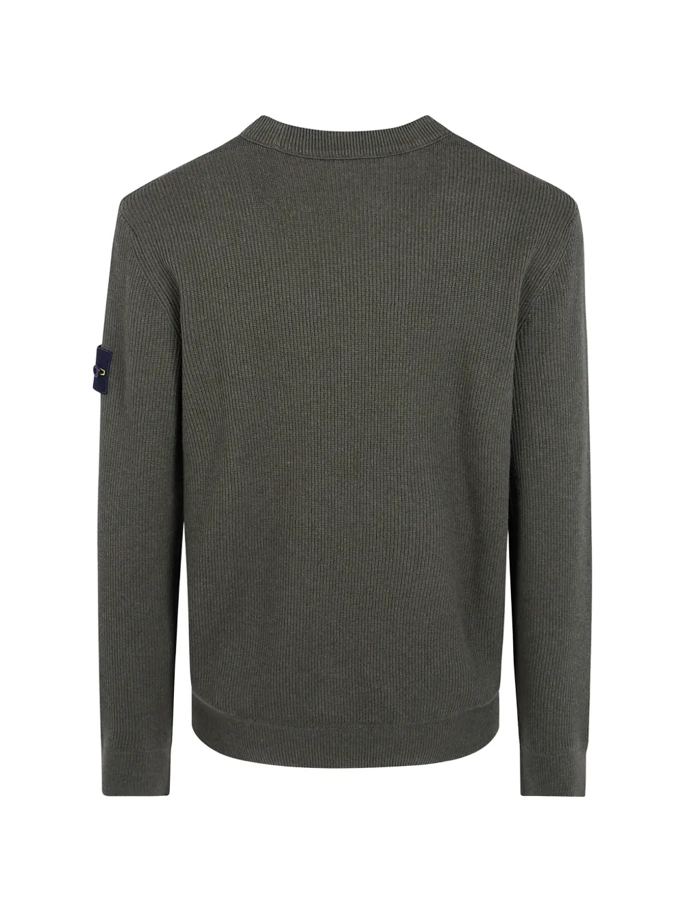 Stone Island Ribgebreide trui met logopatch Groen
