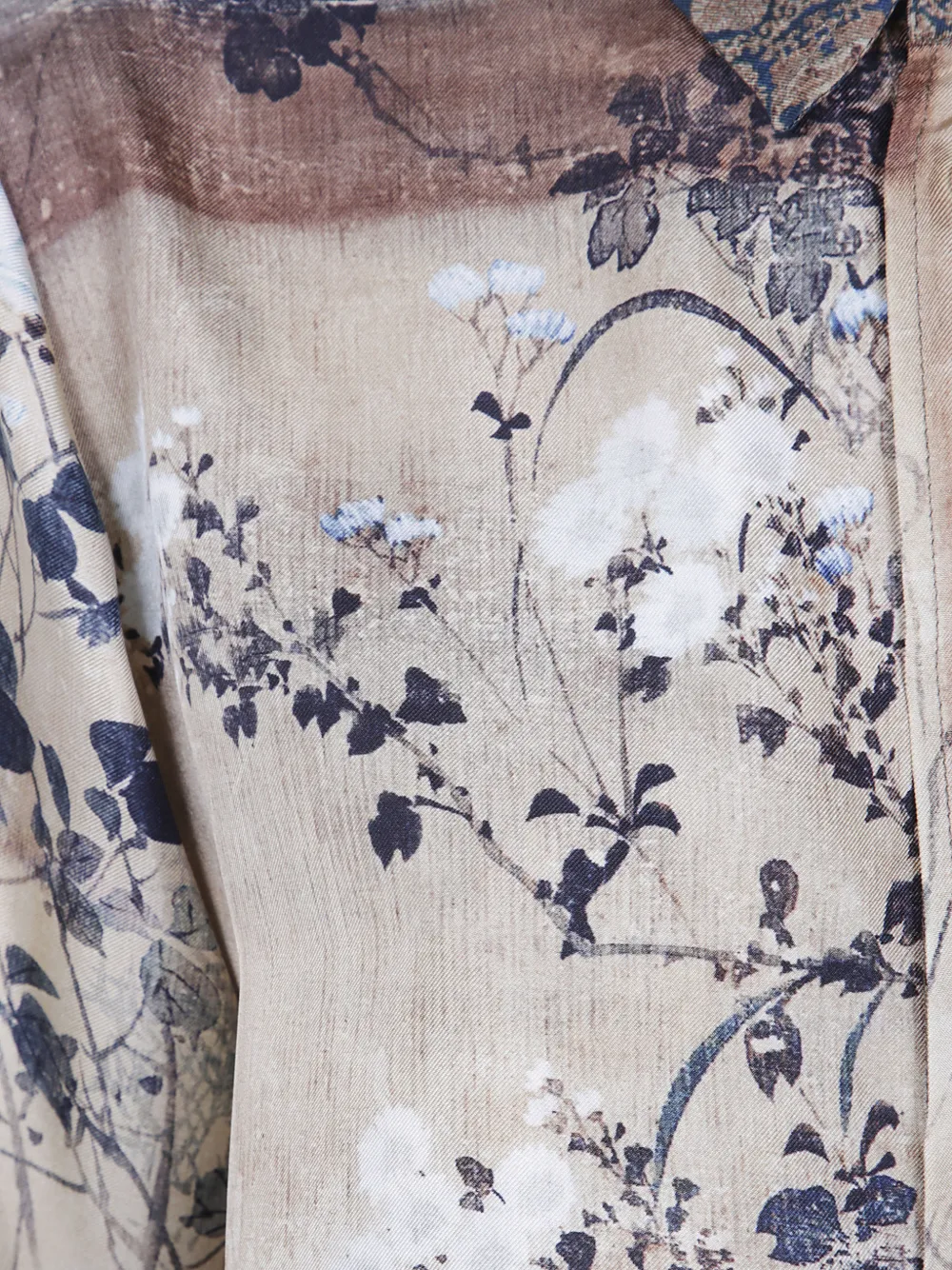 Pierre-Louis Mascia Zijden blouse met bloemenprint Beige
