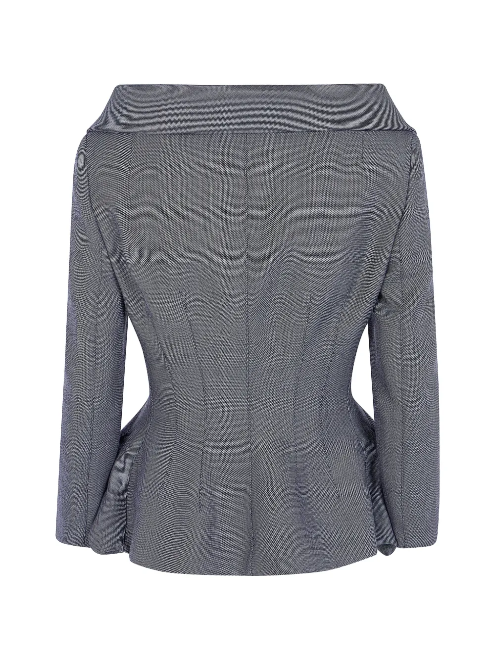 Magda Butrym Off-shoulder peplum blazer Grijs