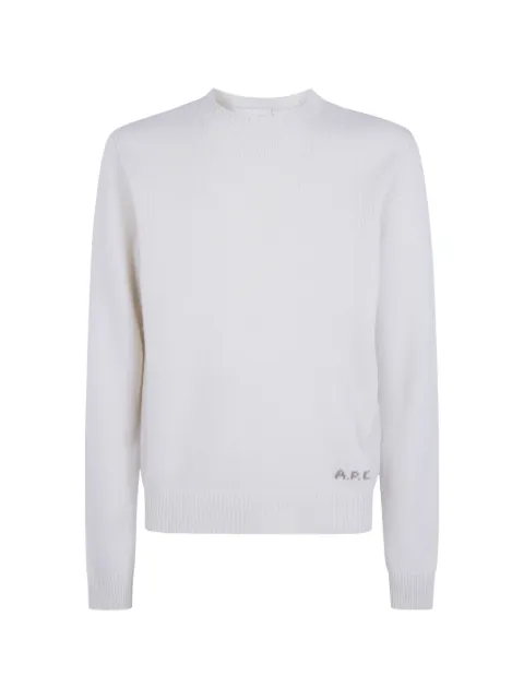 A.P.C. logo-embroidered wool sweater