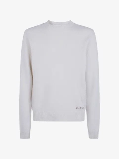 A.P.C. logo-embroidered wool sweater