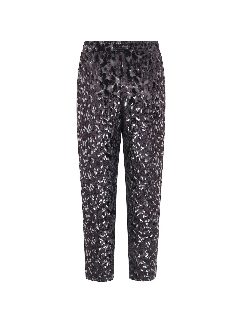 Pierre-Louis Mascia Fluwelen broek met luipaard-print Bruin