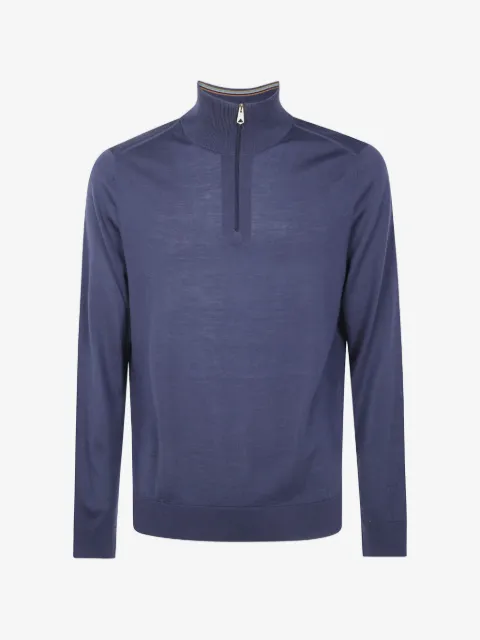 Paul Smith merino quarter-zip sweater