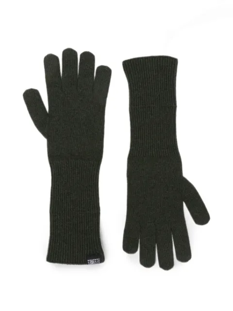 MM6 Maison Margiela ribbed-knit wool-blend gloves