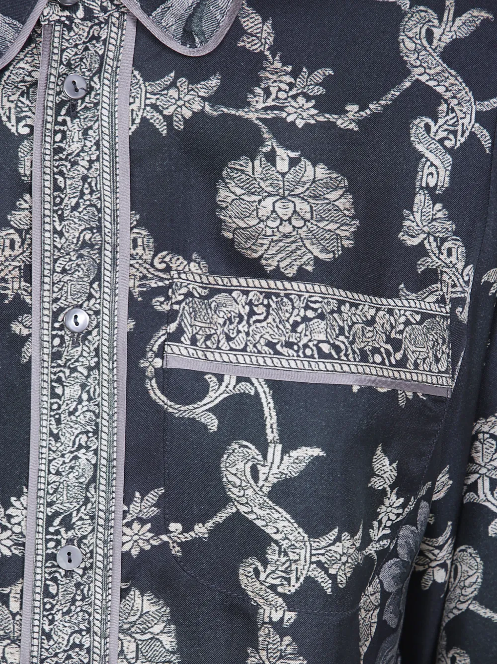 Pierre-Louis Mascia Zijden blouse met bloemenprint Zwart