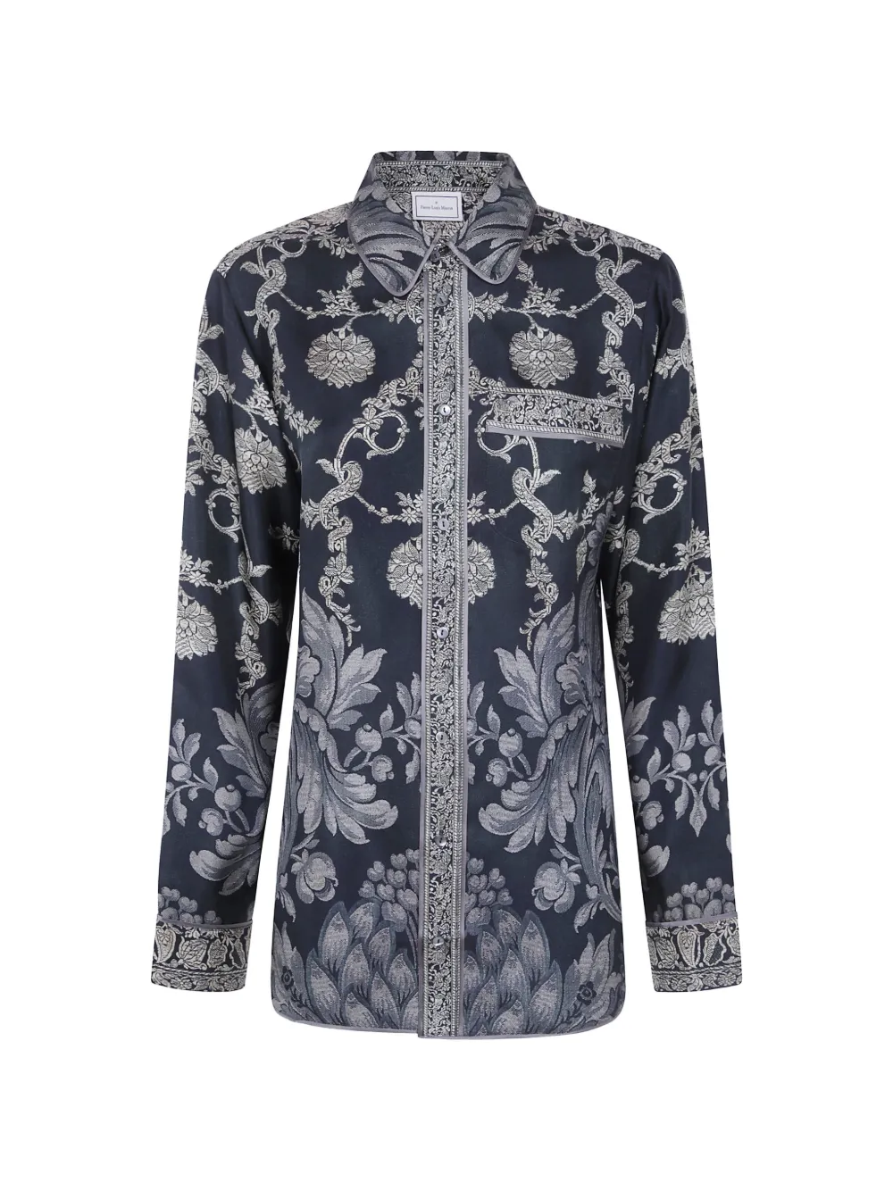 Pierre-Louis Mascia floral-print silk shirt - Black