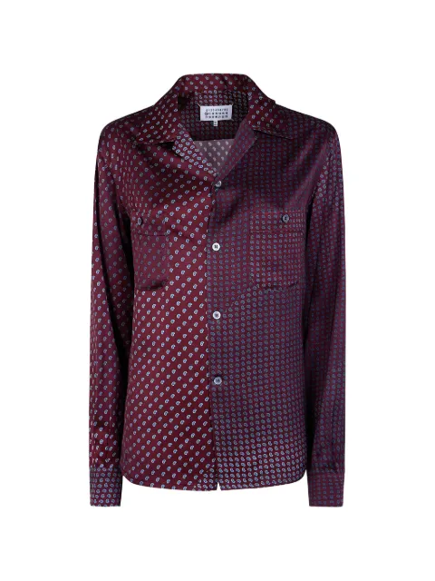 Maison Margiela camisa con estampado de cachemira y botones