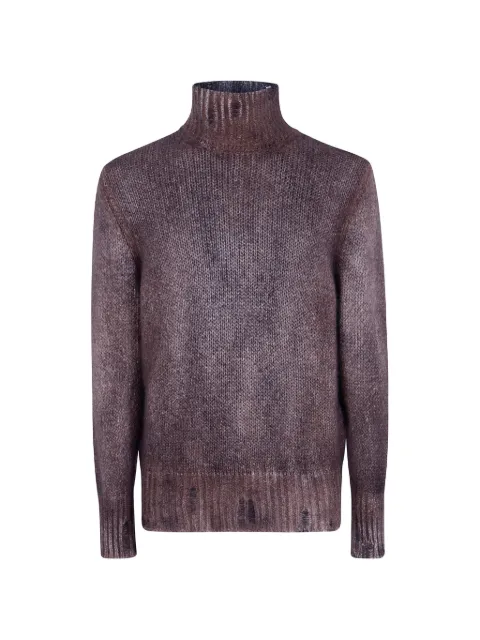Avant Toi distressed-effect roll-neck sweater
