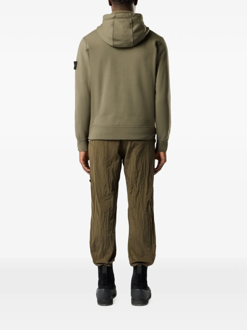 Stone Island Hoodie met logopatch Groen