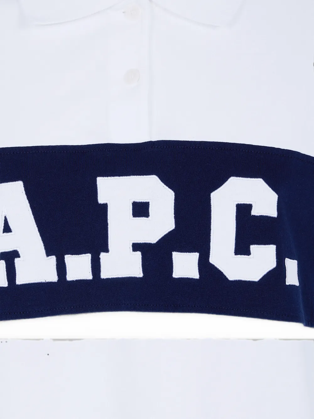 A.P.C. Brianne poloshirt met lange mouwen en logopatch Wit