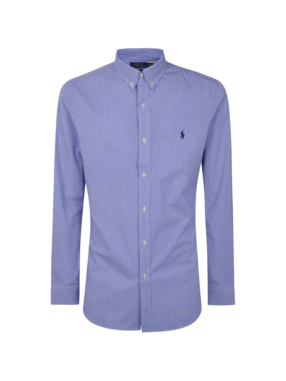 Polo Ralph Lauren hairline-stripe embroidered-logo shirt - Blu
