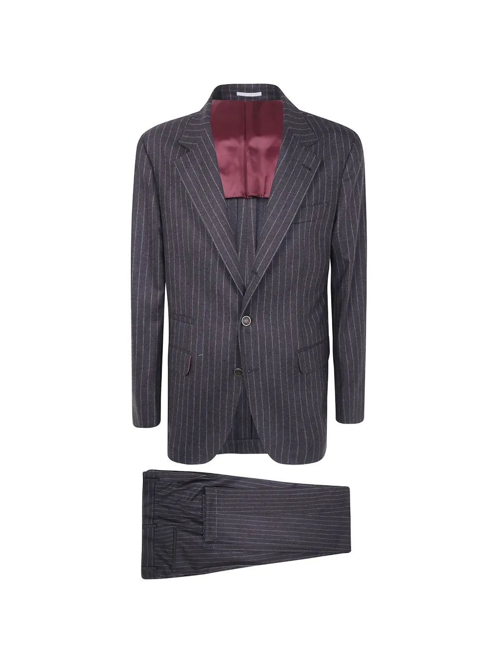 Brunello Cucinelli pinstripe-pattern wool suit - Grigio