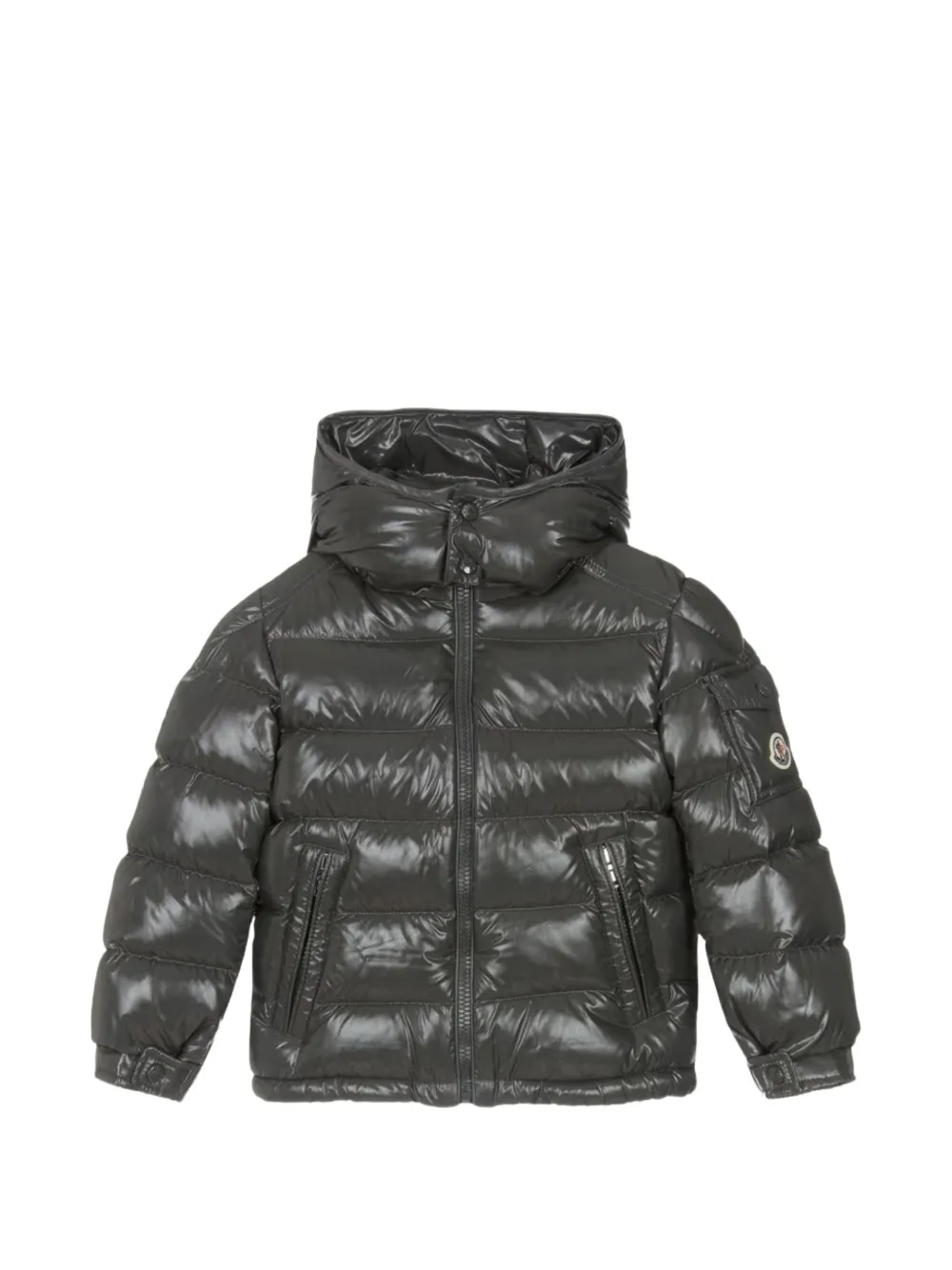 Moncler Enfant Maya gewatteerde jas met capuchon Grijs