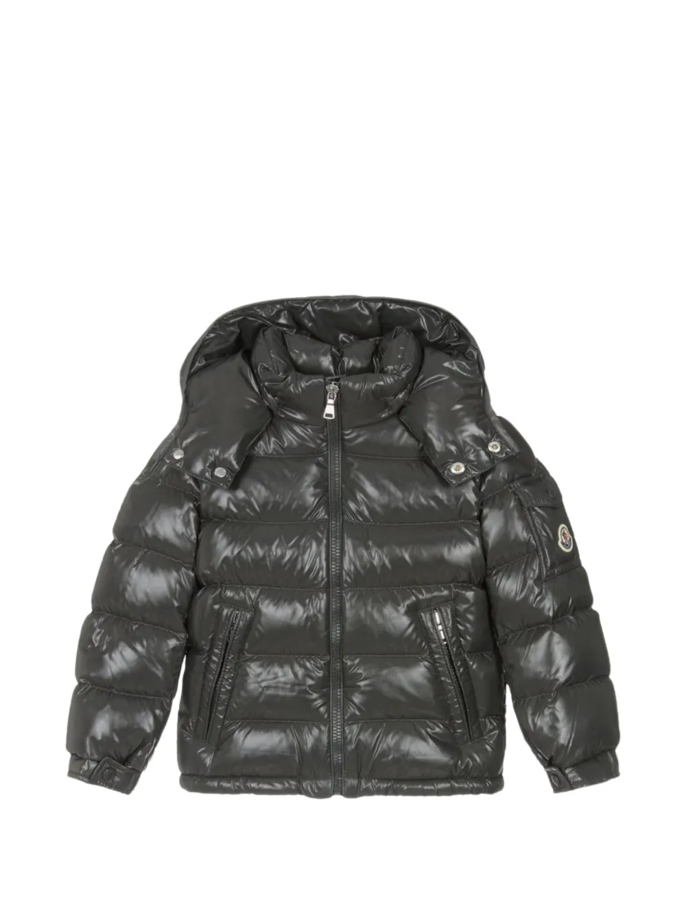 Moncler Enfant Maya gewatteerde jas met capuchon Grijs
