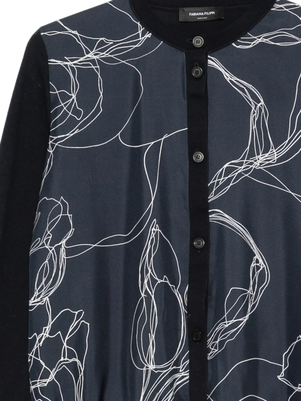 Fabiana Filippi Vest met knopen Blauw