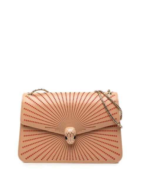 Bvlgari Pre-Owned 2021-2022 Medium Laser Cut Calfskin Diamond Blast Sunshine Serpenti Forever shoulder bag