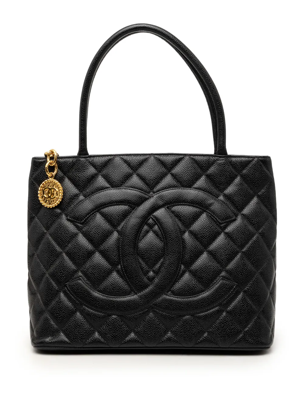 CHANEL Pre-Owned 1994-1996 Caviar Medallion tote bag - Nero