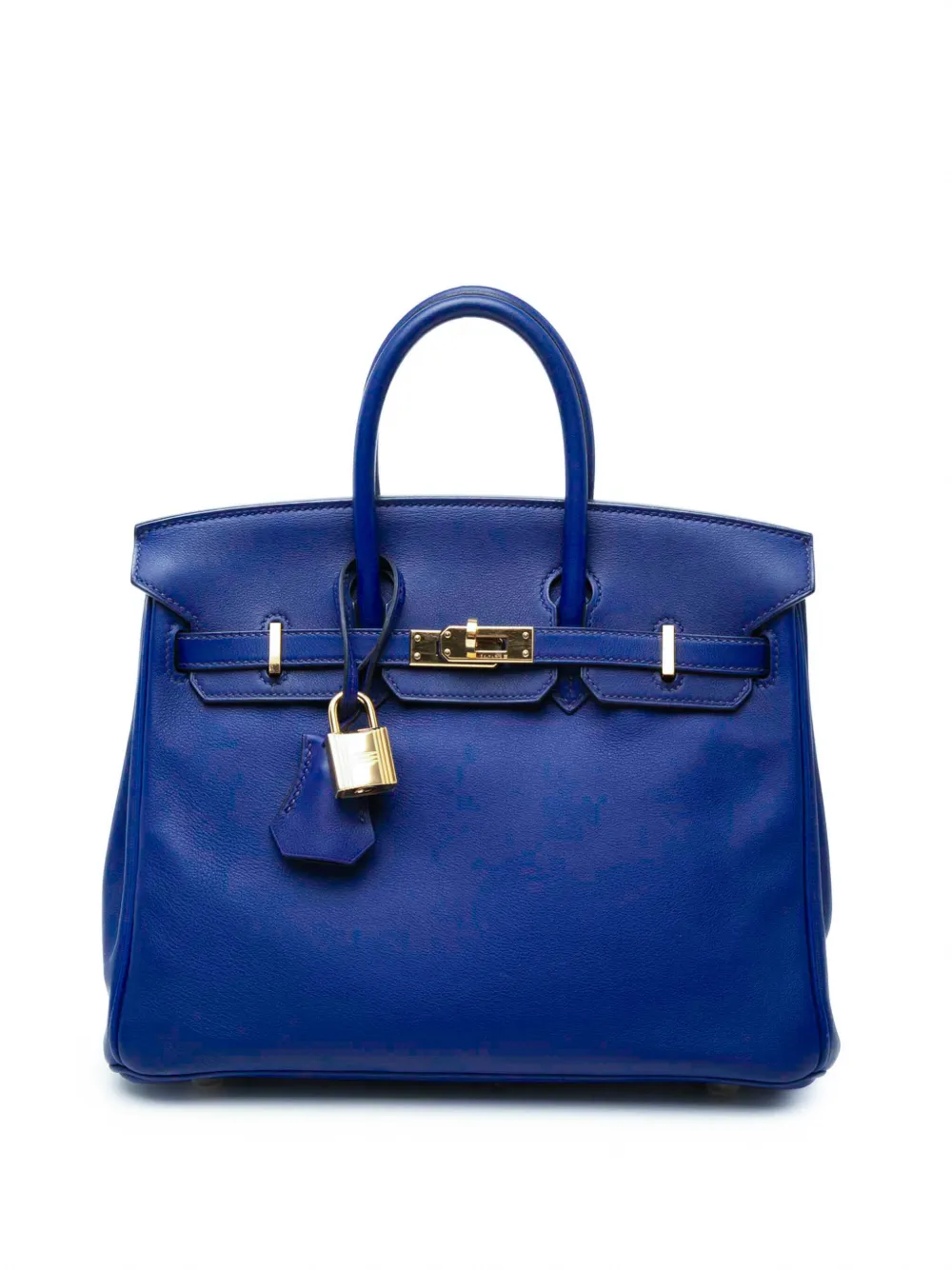 Hermès Pre-Owned 2015 Swift Birkin Retourne 25 handbag - Blu