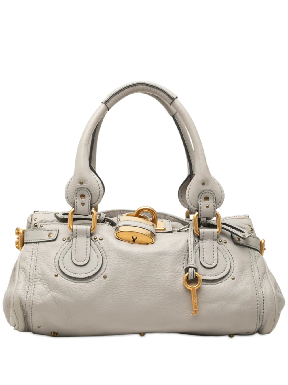 Chloé Pre-Owned 2011 Leather Paddington handbag - Grigio