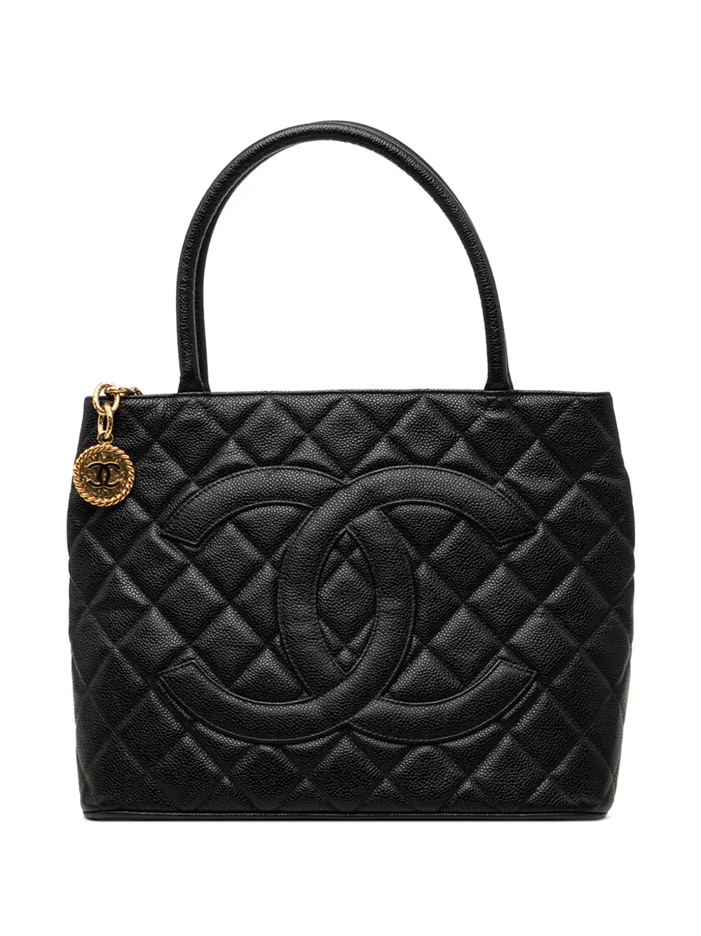 CHANEL Pre-Owned 2003-2004 Caviar Medallion tote bag - Nero