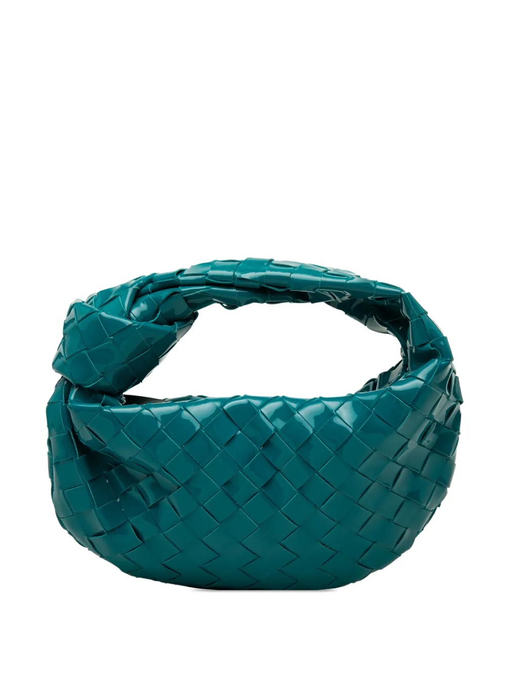 Bottega Veneta Pre-Owned 2012-2026 Mini Patent Intrecciato Jodie hobo bag - Blu