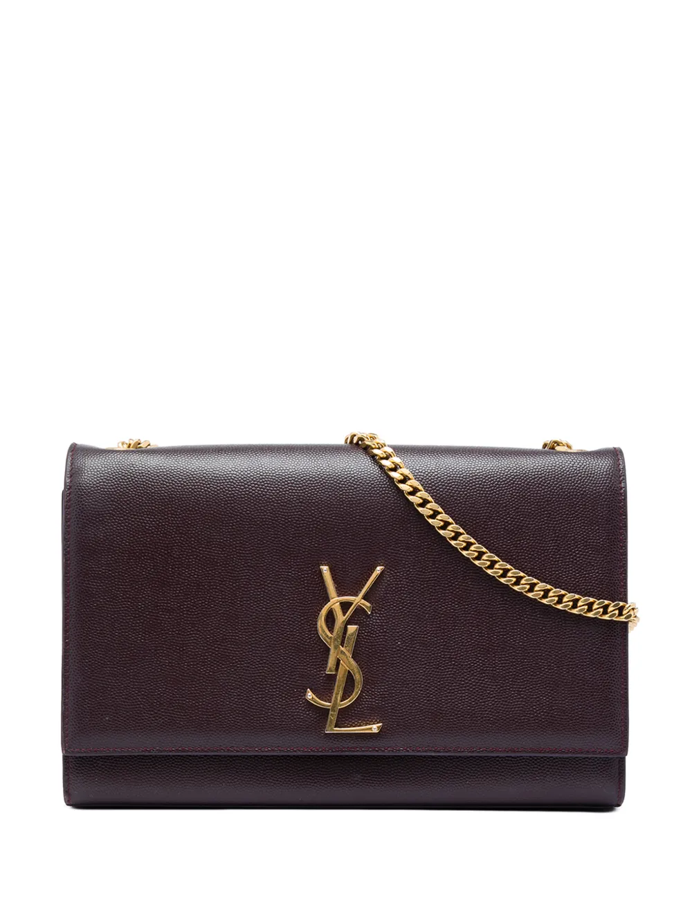 Saint Laurent Pre-Owned 2016 Medium Grain De Poudre Monogram Kate crossbody bag - Red