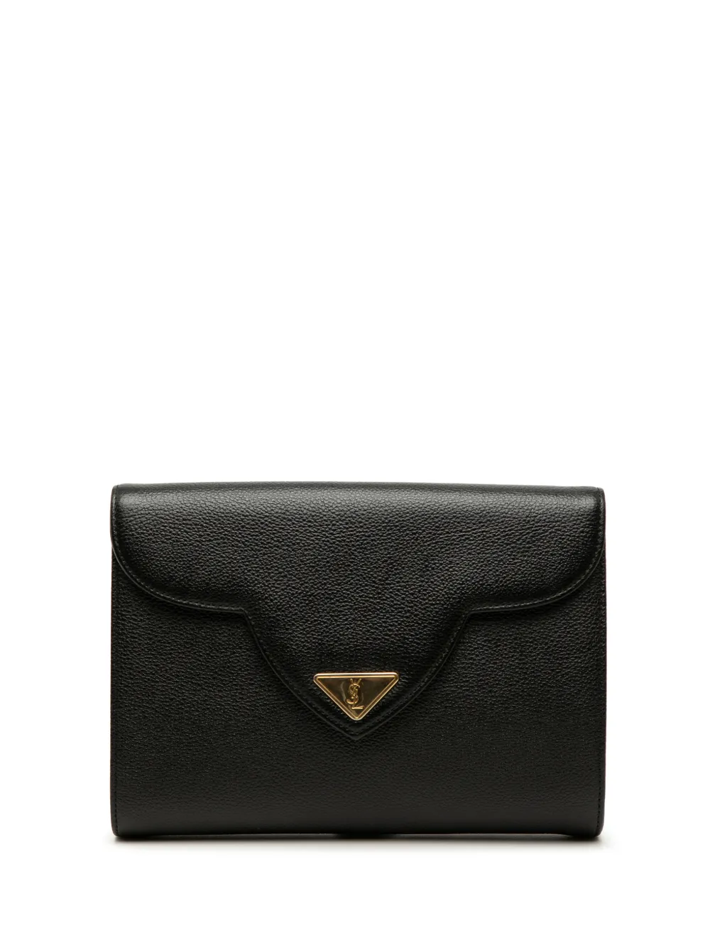 Saint Laurent Pre-Owned 20th Century Grained Calfskin clutch bag - Nero