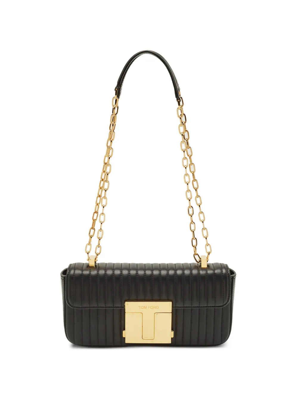 Pre-owned Tom Ford Quilted Shoulder Bag In Black